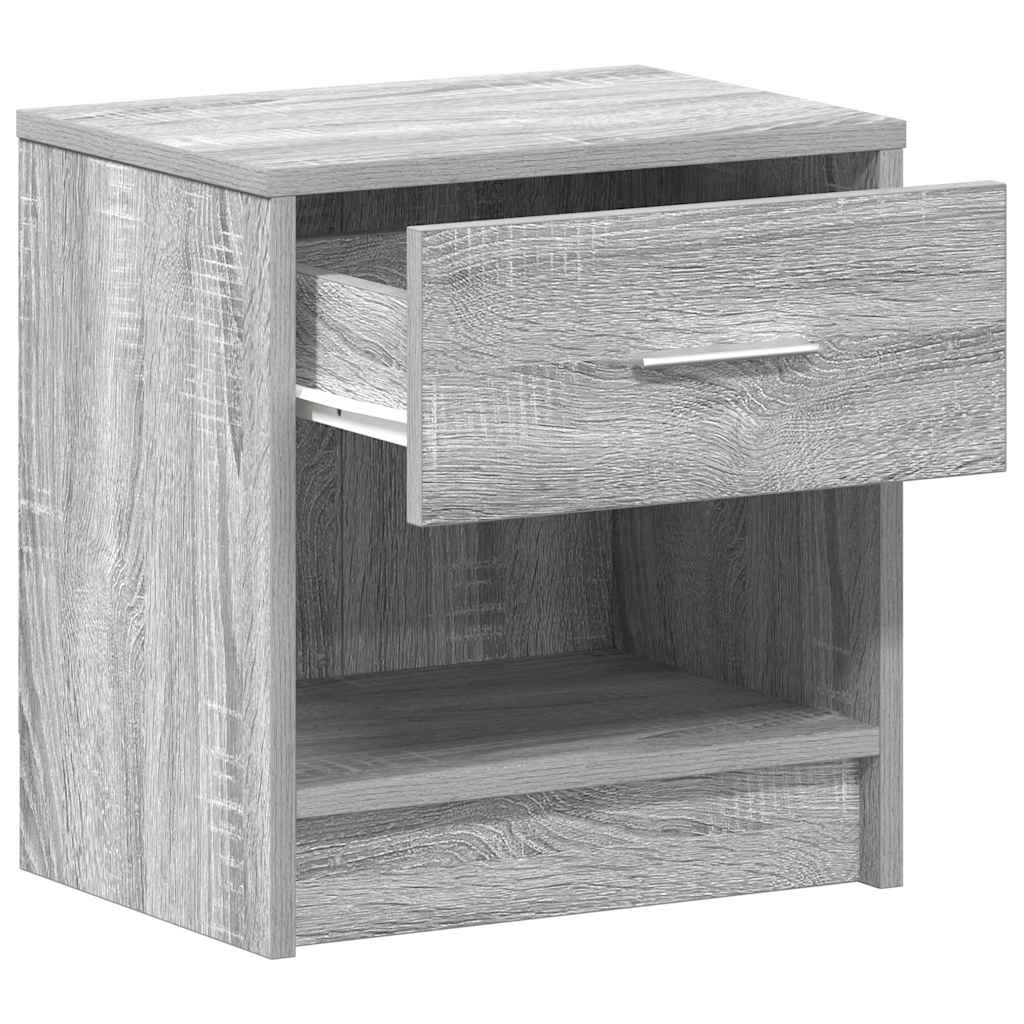 Bedside Cabinets 2 pcs with Drawer Grey Sonoma 39x28x41 cm